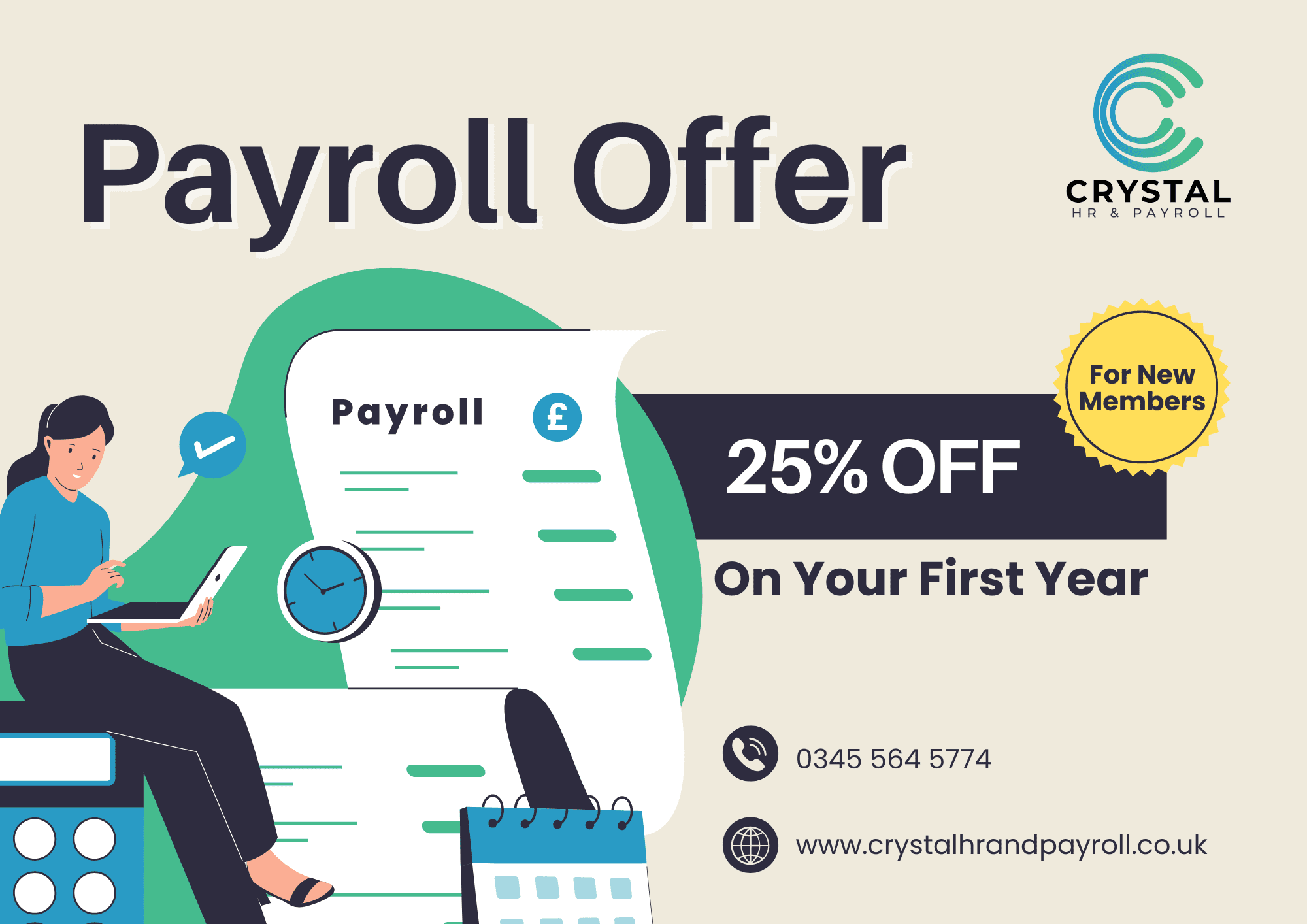 Crystal Hr & Payroll Summer Offer Banner