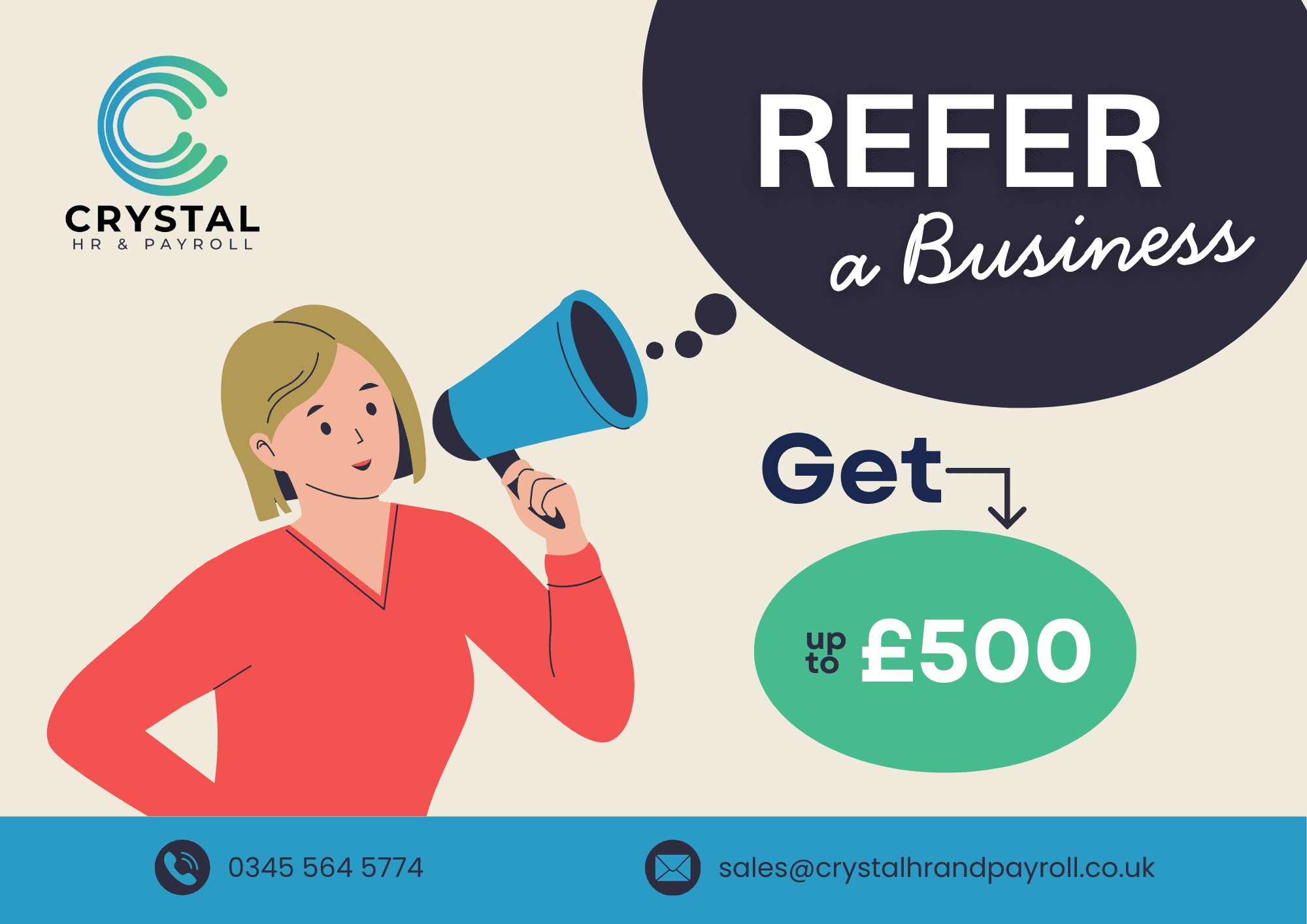 Refer A Business Crystal